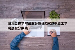 湖北工程学院录取分数线/2025中原工学院录取分数线