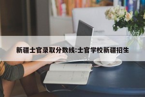 新疆士官录取分数线:士官学校新疆招生